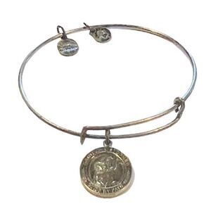 2012 Alex and Ani Saint Christopher Guide My Path” Bronze Tone Charm Bracelet